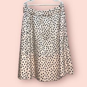 Kate Spade Blaire Smocked Waist A Line Cotton Stamped Polka Dot Skirt